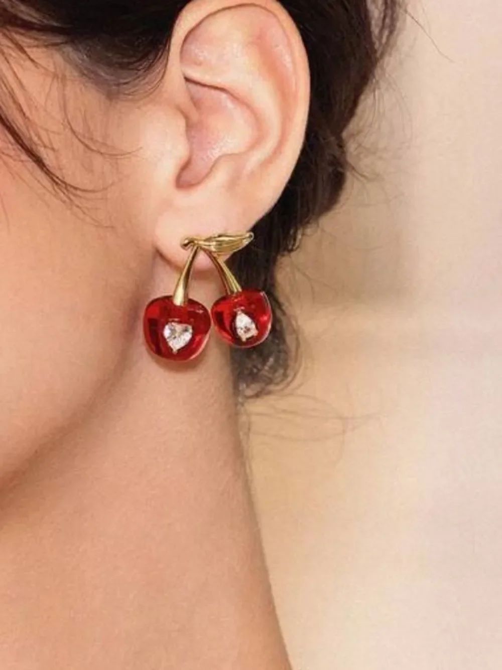 Cherry Drop Earrings S1496